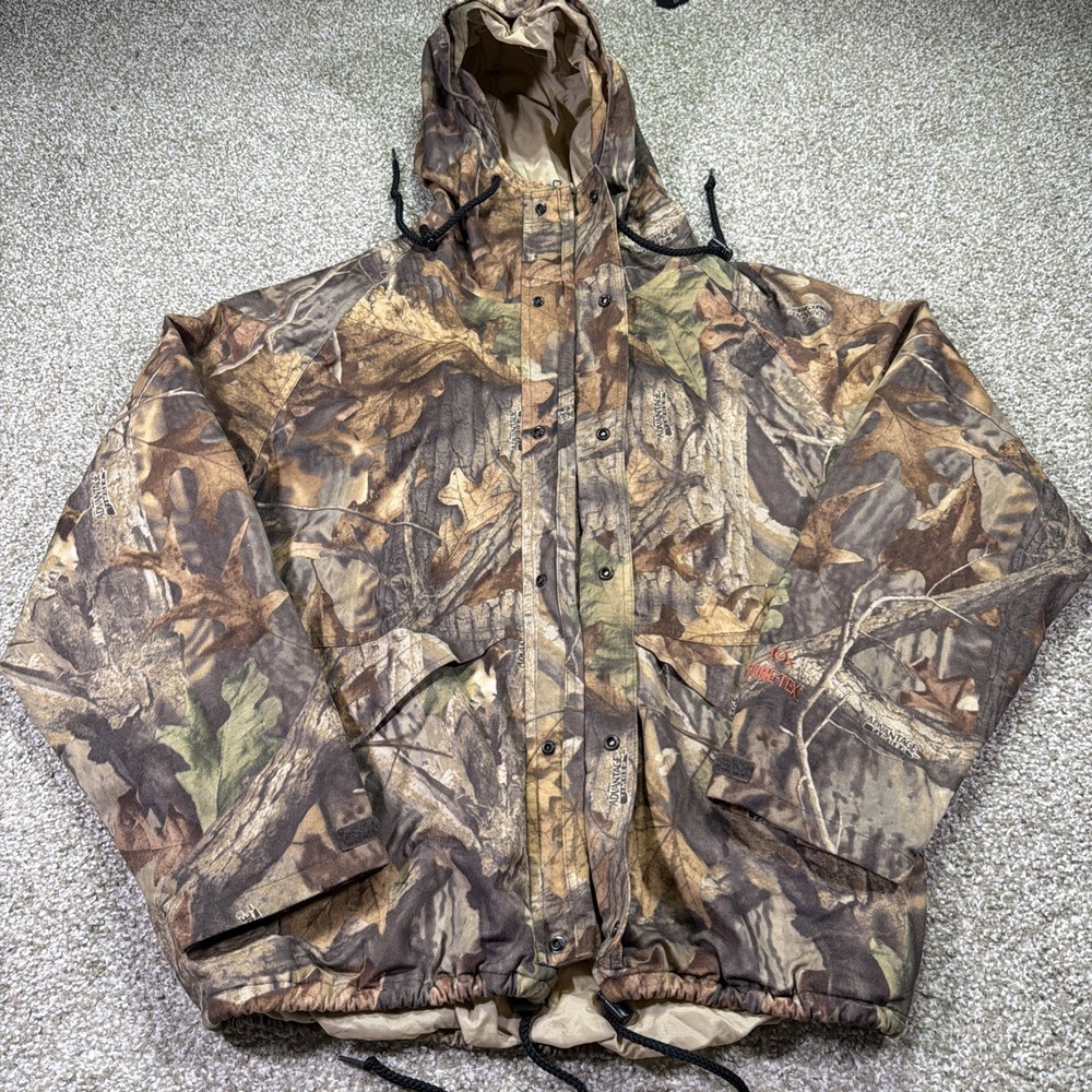 10X Goretex Camo ZIPUP Hooded Jacket Size Large 90s Gorpcore Essentials